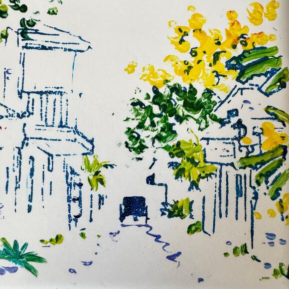 Set of ceramic tile coasters illustrations of St. Augustine Florida landmarks 3 - Picture 5 of 11